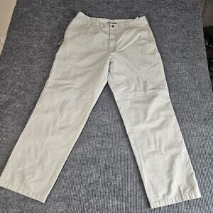 Columbia Pants Mens 38x32 Beige Cotton Cargo Outdoor Hiking Relaxed Fit Casual